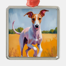 Adorno Metálico Italian Greyhound | Dog Watercolor Painting