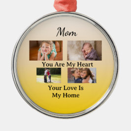 Adorno Metálico Ivory & Gold – Heartfelt Holiday Keepsake