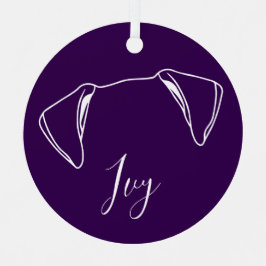 Adorno Metálico Ivy Ornament (Paw Prints)