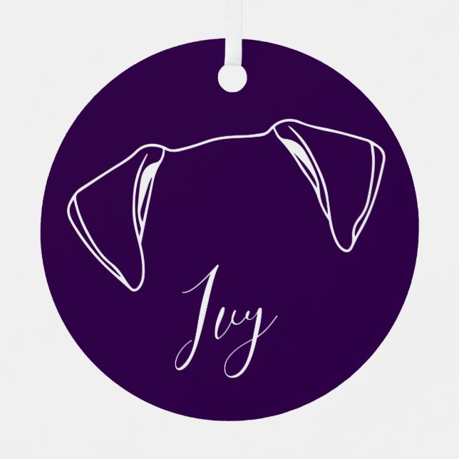 Adorno Metálico Ivy Ornament (Paw Prints) (Anverso)