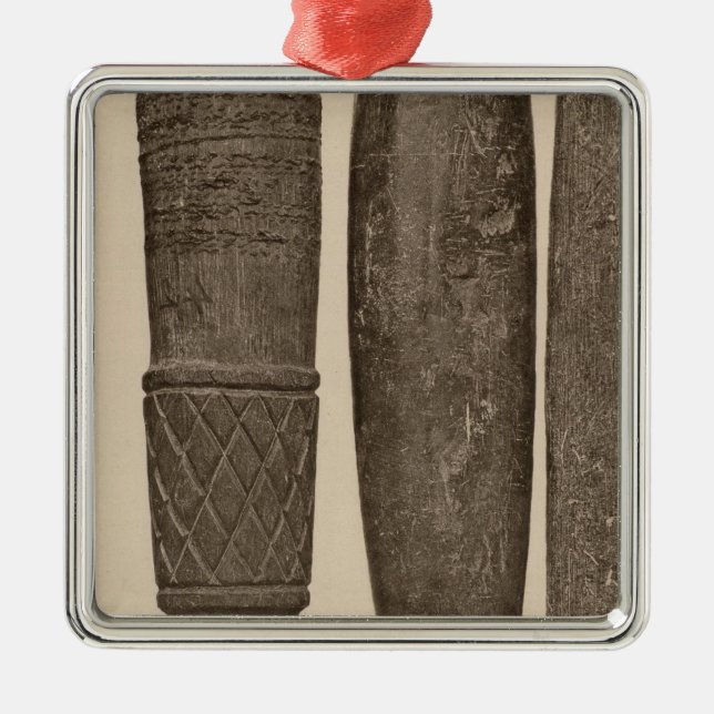 Adorno Metálico IX tubos de piedra, tan Calif (Frente)