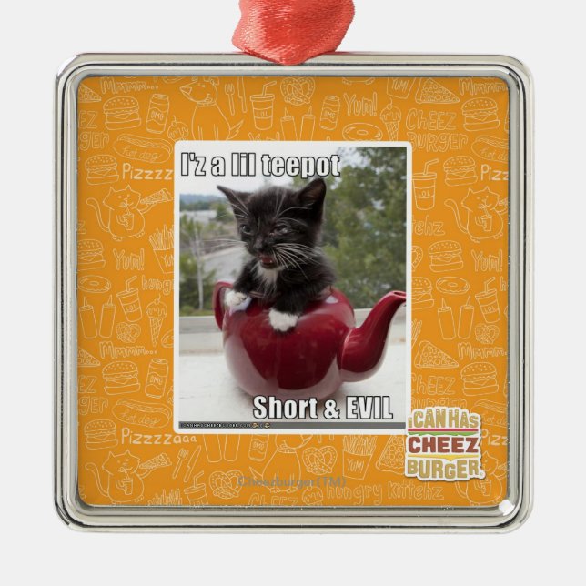 Adorno Metálico I'z un teepot del lil (Frente)