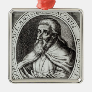 Adorno Metálico Jacques de Molay Maestro de Caballeros Templarios