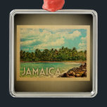 Adorno Metálico Jamaica Caribbean Ornament Vintage Travel<br><div class="desc">A cool vintage style Jamaica ornament featuring palm trees in a fun vintage island scene.</div>