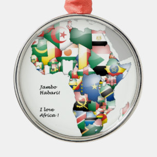 Adorno Metálico ¡Jambo Habari África! Amo África