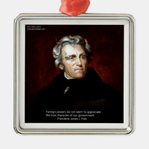 Adorno Metálico James K Polk Y Cita