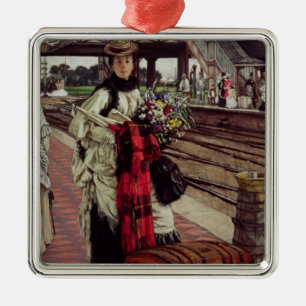 Adorno Metálico James Tissot el que espera en la estación
