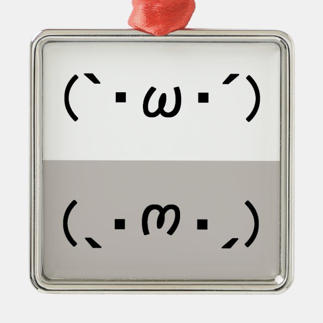Adorno Metálico Japanese ASCII Art「シャキーン」&「ショボーン」 (Frente)