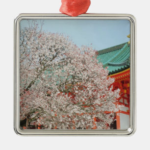 Adorno Metálico Japón, Kyoto. Flor de cerezo de Shinto