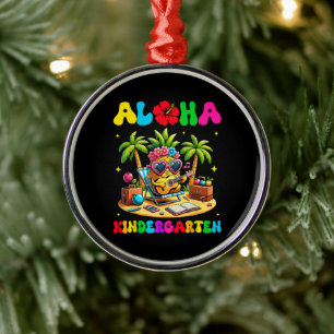 Adorno Metálico Jardín de infancia Aloha Piña Hawái Vuelta al cole