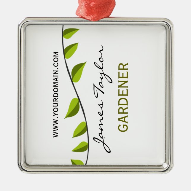 Adorno Metálico Jardín de jardín de verano de la rama verde de la  (Frente)