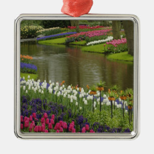 Adorno Metálico Jardín de tulipanes y jacintos, Jardines Keukenhof
