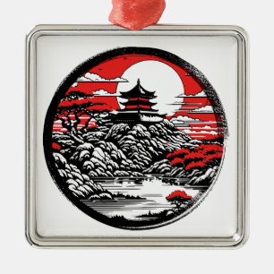 Adorno Metálico Jardín japonés