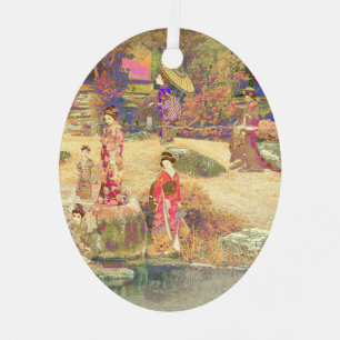Adorno Metálico Jardín Japonés II / Edición Lavada