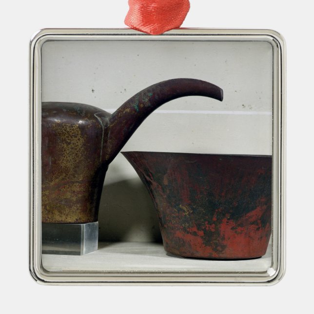 Adorno Metálico Jarro y lavabo (cobre) (Frente)