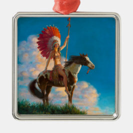 Adorno Metálico Jefa india nativa norteamericana