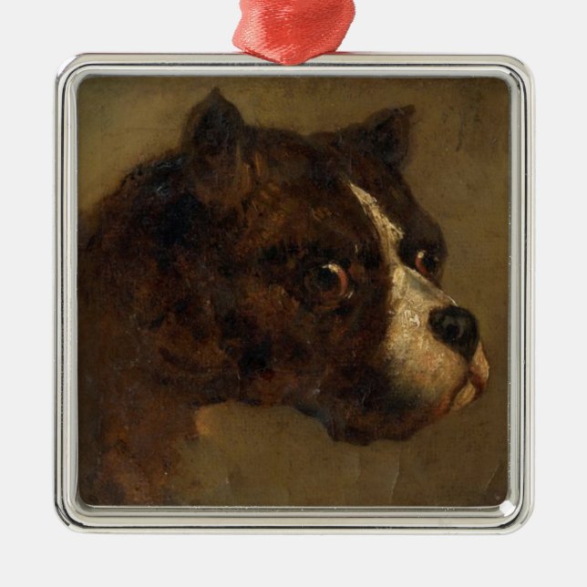 Adorno Metálico Jefe de Bulldog (por Théodore Géricault) (Frente)