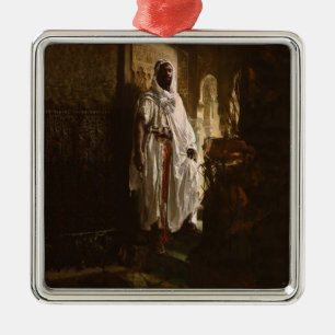 Adorno Metálico Jefe moro Pintura de arte africano Retrato