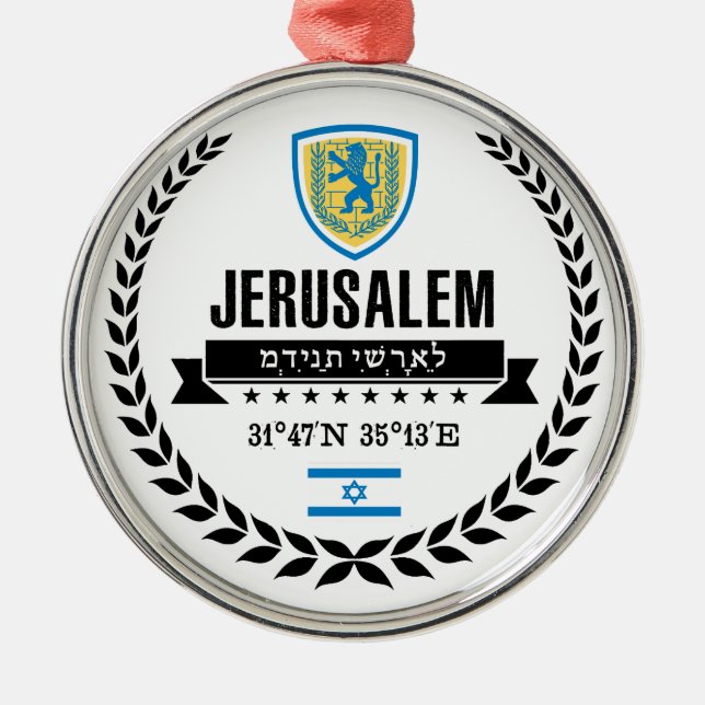 Adorno Metálico Jerusalén (Frente)