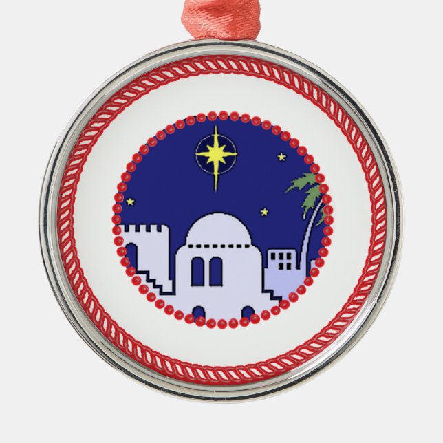 Adorno Metálico Jesse Tree Bethlehem #1 (Frente)