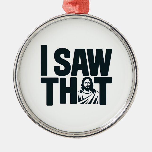 Adorno Metálico Jesús cristiano te está vigilando, Jesús lo vi (Frente)