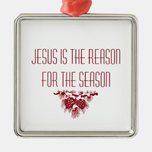 Adorno Metálico JESÚS ES LA RAZÓN DE LA CITACIÓN DE Navidades DE T