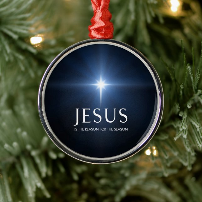 Adorno Metálico Jesús es la razón de la estrella brillante de la t (Árbol)
