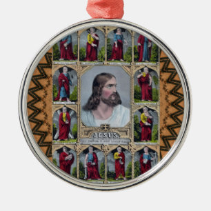 Adorno Metálico Jesús y los 12 apóstoles
