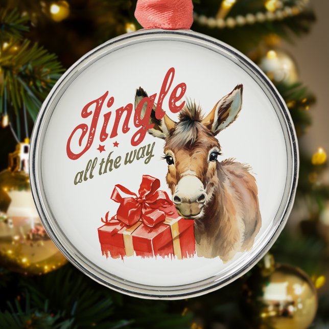 Adorno Metálico Jingle all way los Navidades cultivan burro (Subido por el creador)