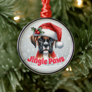 Adorno Metálico Jingle Paws Boxer Dog 