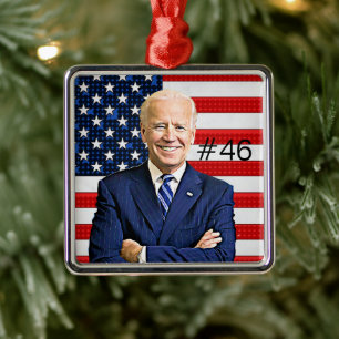 Adorno Metálico Joe Biden 46º recuerdo del presidente Keepsake 202
