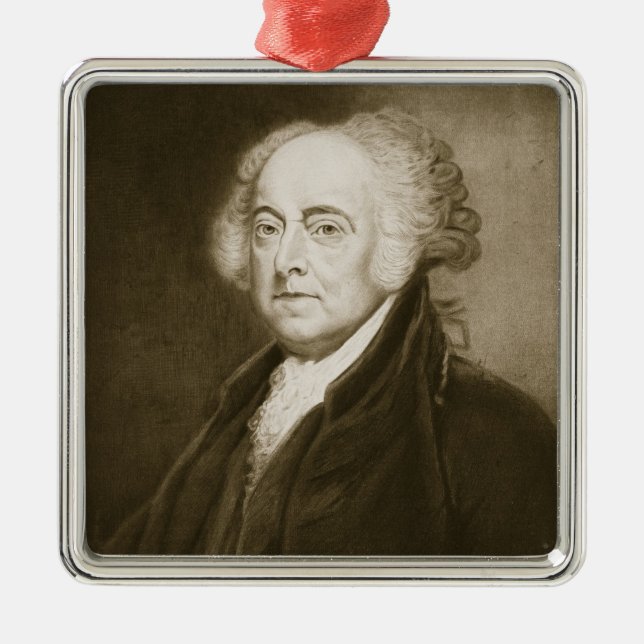 Adorno Metálico John Adams, 2do Presidente de los Estados Unidos (Frente)