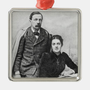 Adorno Metálico John Addington Symonds y su hija, 1891