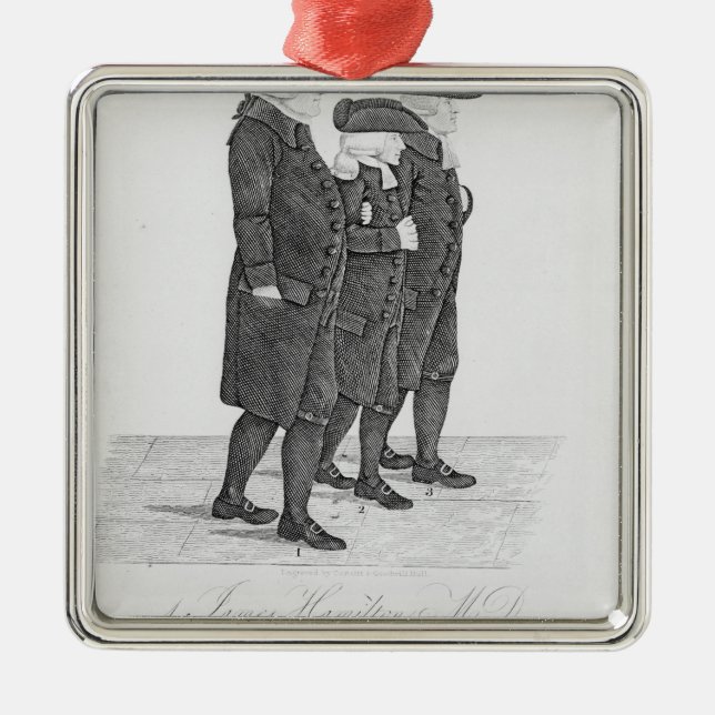 Adorno Metálico John Wesley que camina en Edimburgo entre James (Frente)