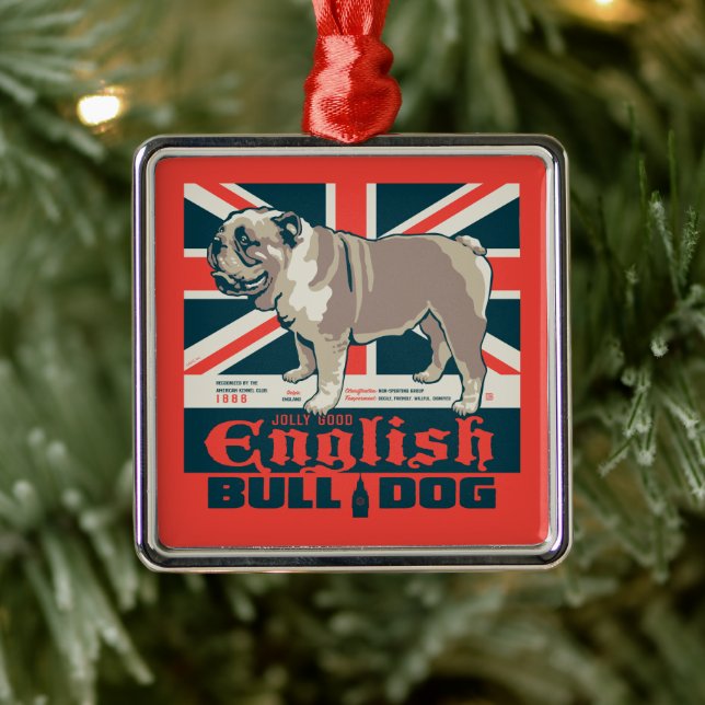 Adorno Metálico Jolly Good English Bulldog (Árbol)