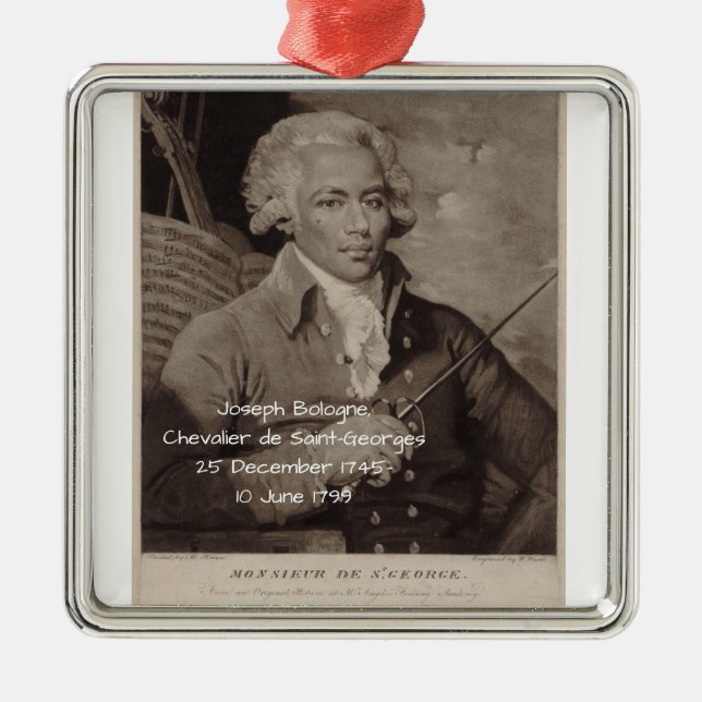 Adorno Metálico Joseph Bologne Chevalier de Saint-Georges (Frente)