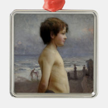 Joven en la playa (por Jules Bastien-Lepage)