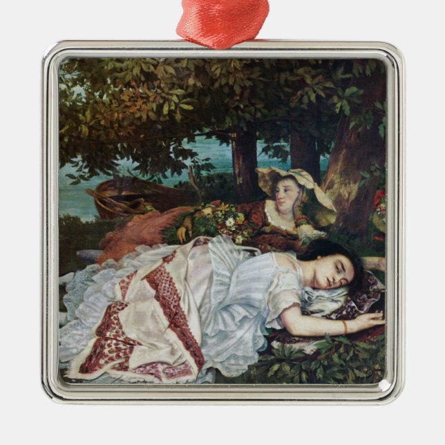 Adorno Metálico Jóvenes damas a orillas del Sena (verano) (Frente)