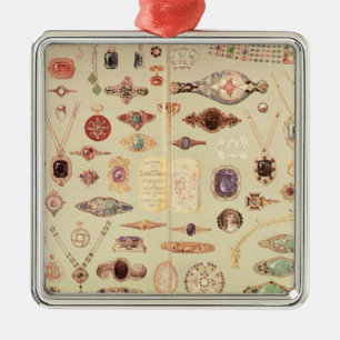 Adorno Metálico Joyería del "catálogo de Tiffany", 1890