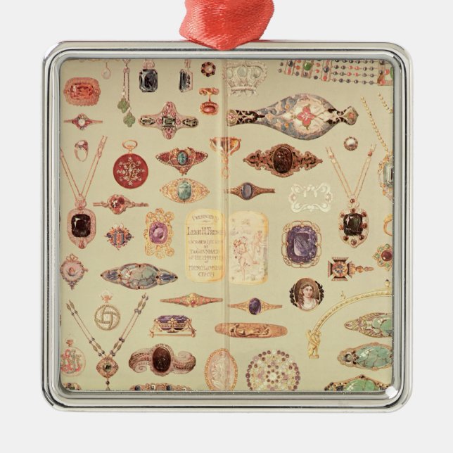 Adorno Metálico Joyería del "catálogo de Tiffany", 1890 (Frente)