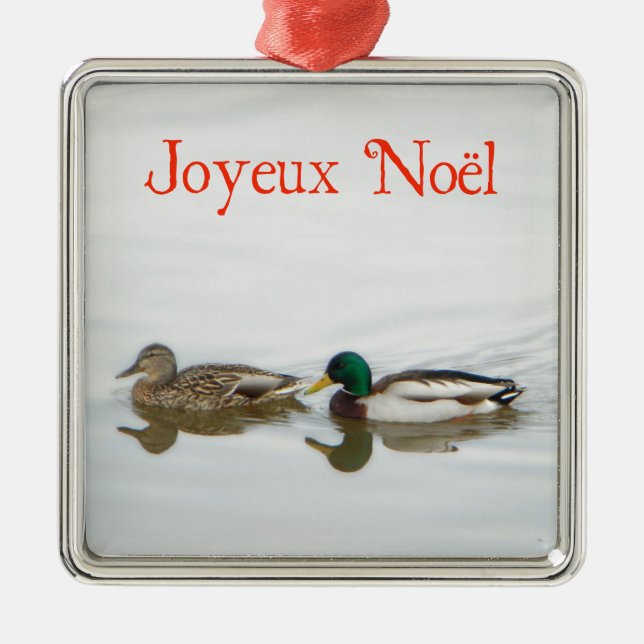 Adorno Metálico Joyeux Noё l - Mallards (Frente)