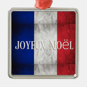 Adorno Metálico joyeux Noël - Feliz Navidad en francés