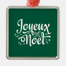 Adorno Metálico Joyeux Noel Green