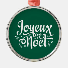 Adorno Metálico Joyeux Noel Green