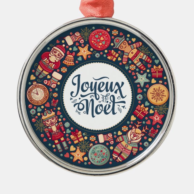 Adorno Metálico Joyeux Noel Ornament (Frente)