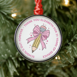 Adorno Metálico Jubilación personalizada de profesores