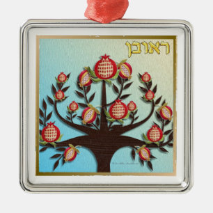 Adorno Metálico Judaica 12 Tribes Israel Reuben