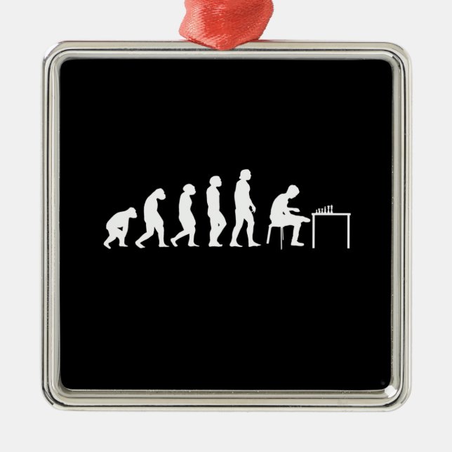 Adorno Metálico Jugador de ajedrez (Frente)