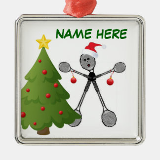 Adorno Metálico Jugador de Badminton navidades