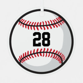 Adorno Metálico Jugador de equipo de béisbol, Personalizado blanco